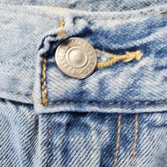 Levis Jeans Womens Size 24 Light Blue High Loose Taper Distressed Denim - Picture 12 of 15